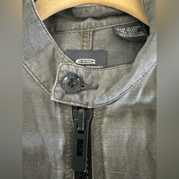 G Star Grey Linen Bomber Jacket size Medium - Picture 10 of 15